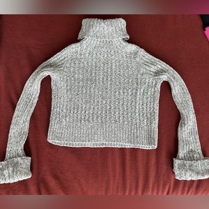 Free people long crop turtleneck sweater